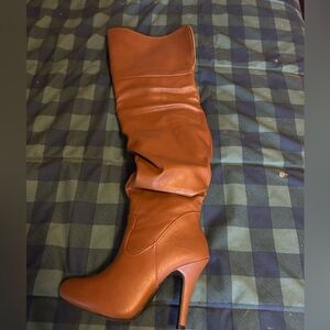 Shoe Dazzle Brown Heeled Boots